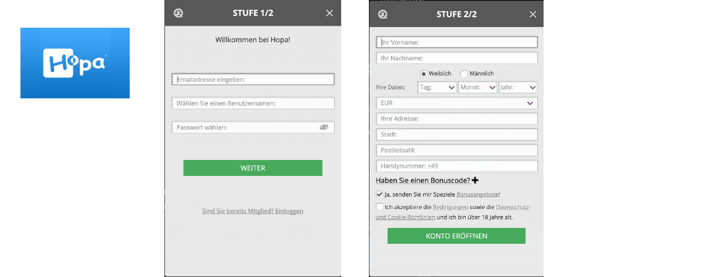 hopa schweiz registrierung